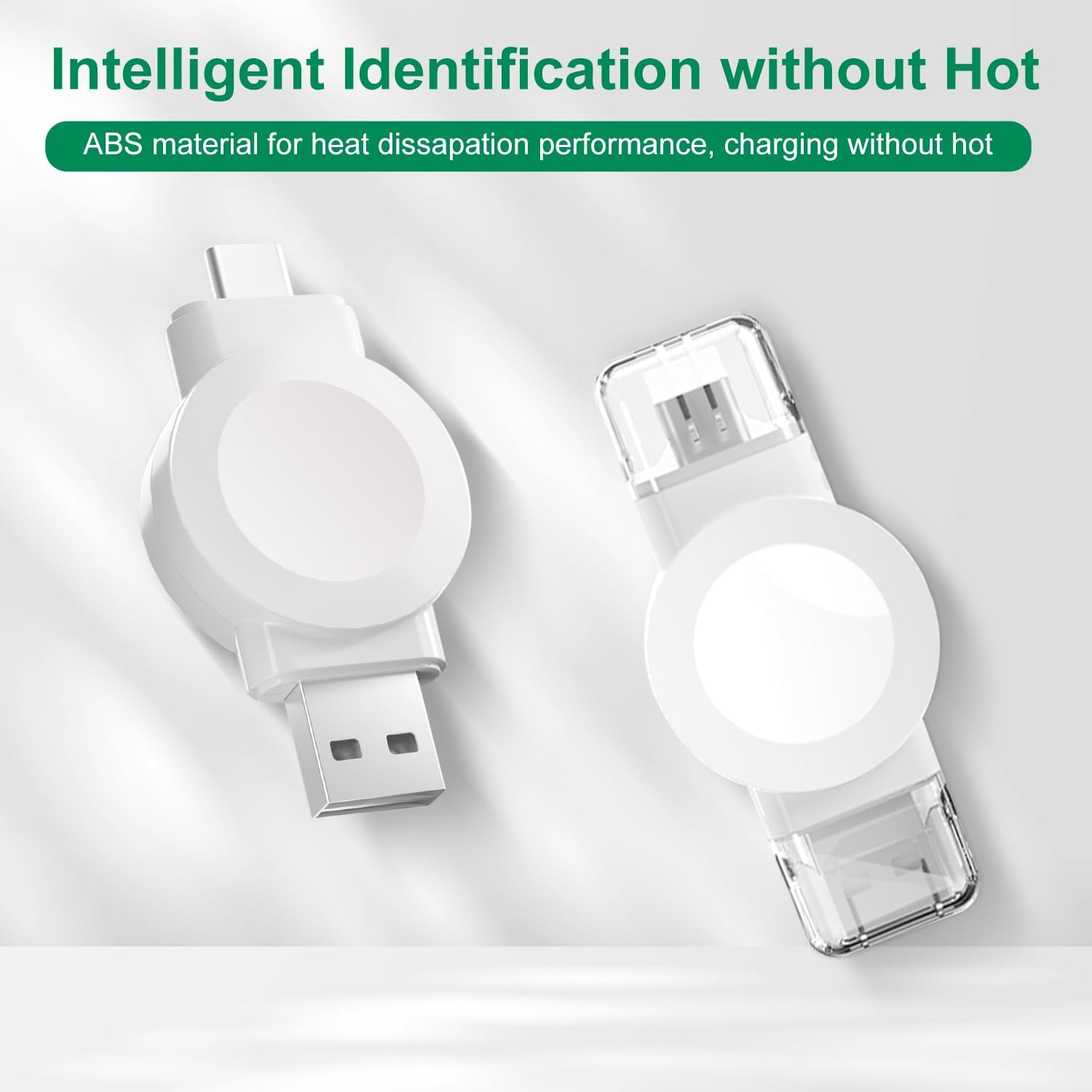 Portable magnetic wireless charger for Nova Mart smart watch, designed for convenient travel and easy charging.