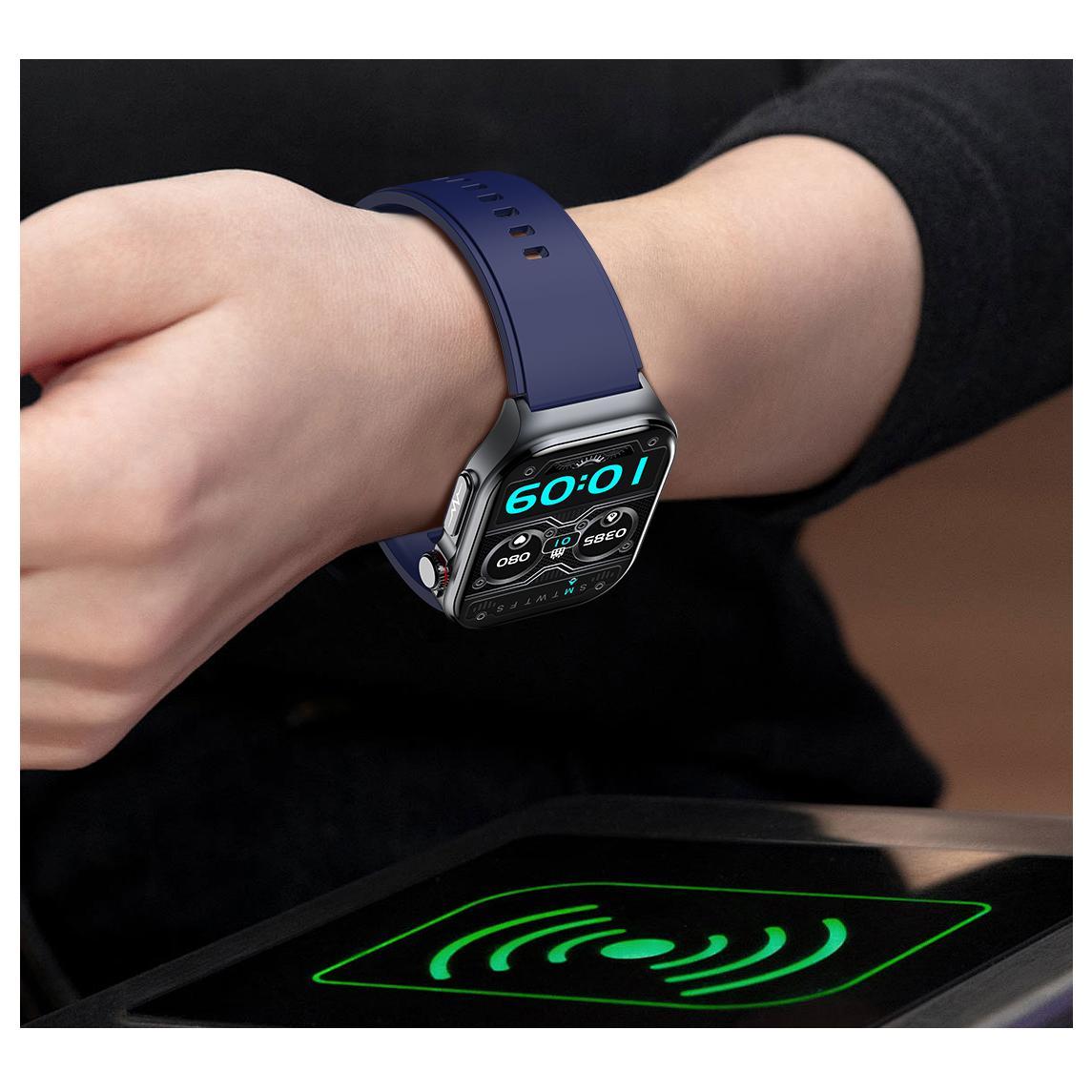 Nova Mart smart watch with 2.0 display, waterproof design, fitness tracker features, and Bluetooth call answer.