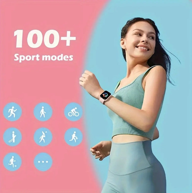 Square Nova Mart smartwatch with Bluetooth call feature and heart rate tracker, showing a digital display with health metrics.