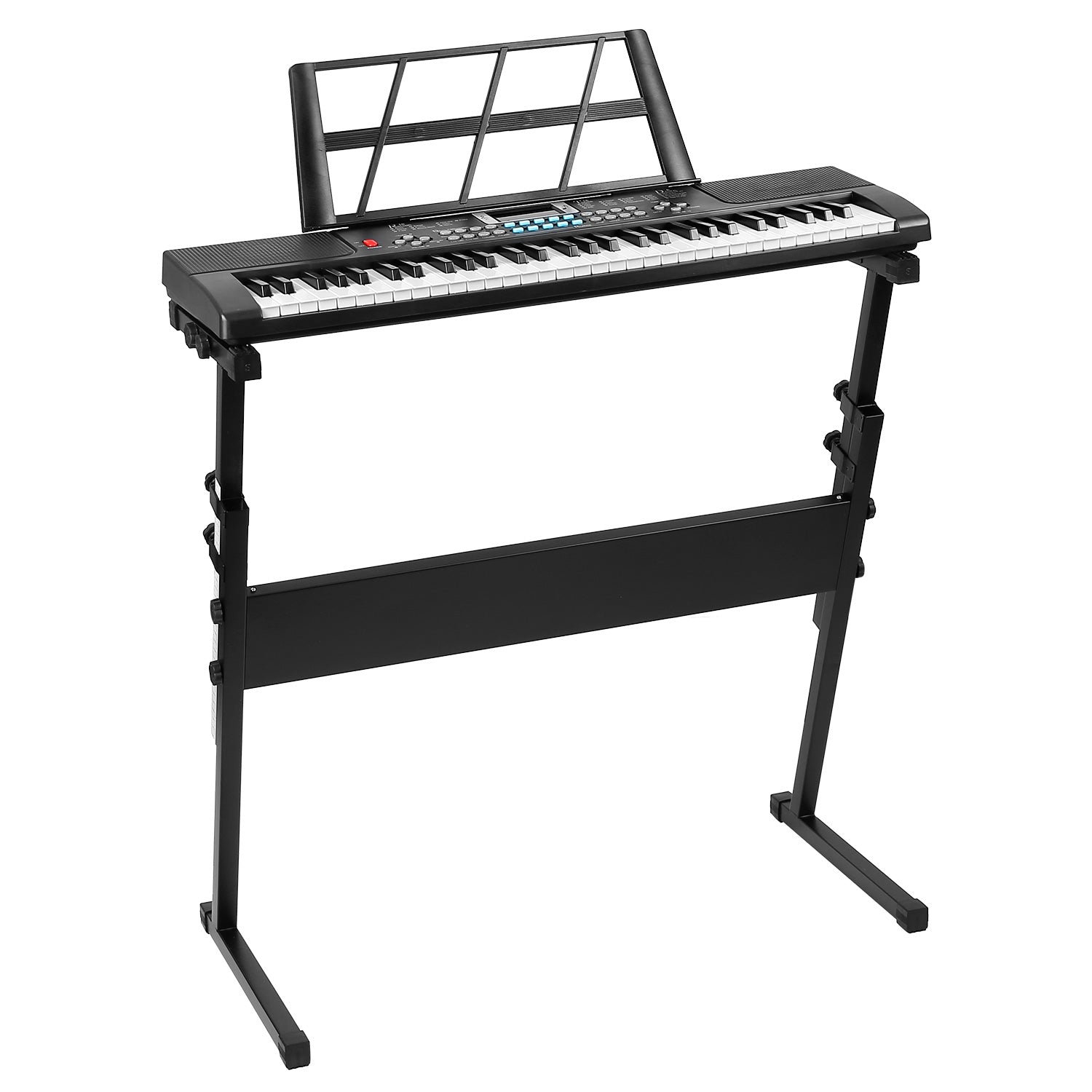 Nova Mart 61-key digital electronic music keyboard with stand and microphone, ideal for kids and beginner piano learners.