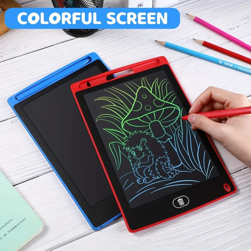 Color LCD doodle board for kids with 8.5-inch display, reusable and erasable drawing tablet, ideal for creativity and learning.