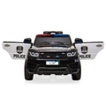 Nova Mart police car remote control vehicle with dual drive, 12V battery, microphone, and realistic police design.