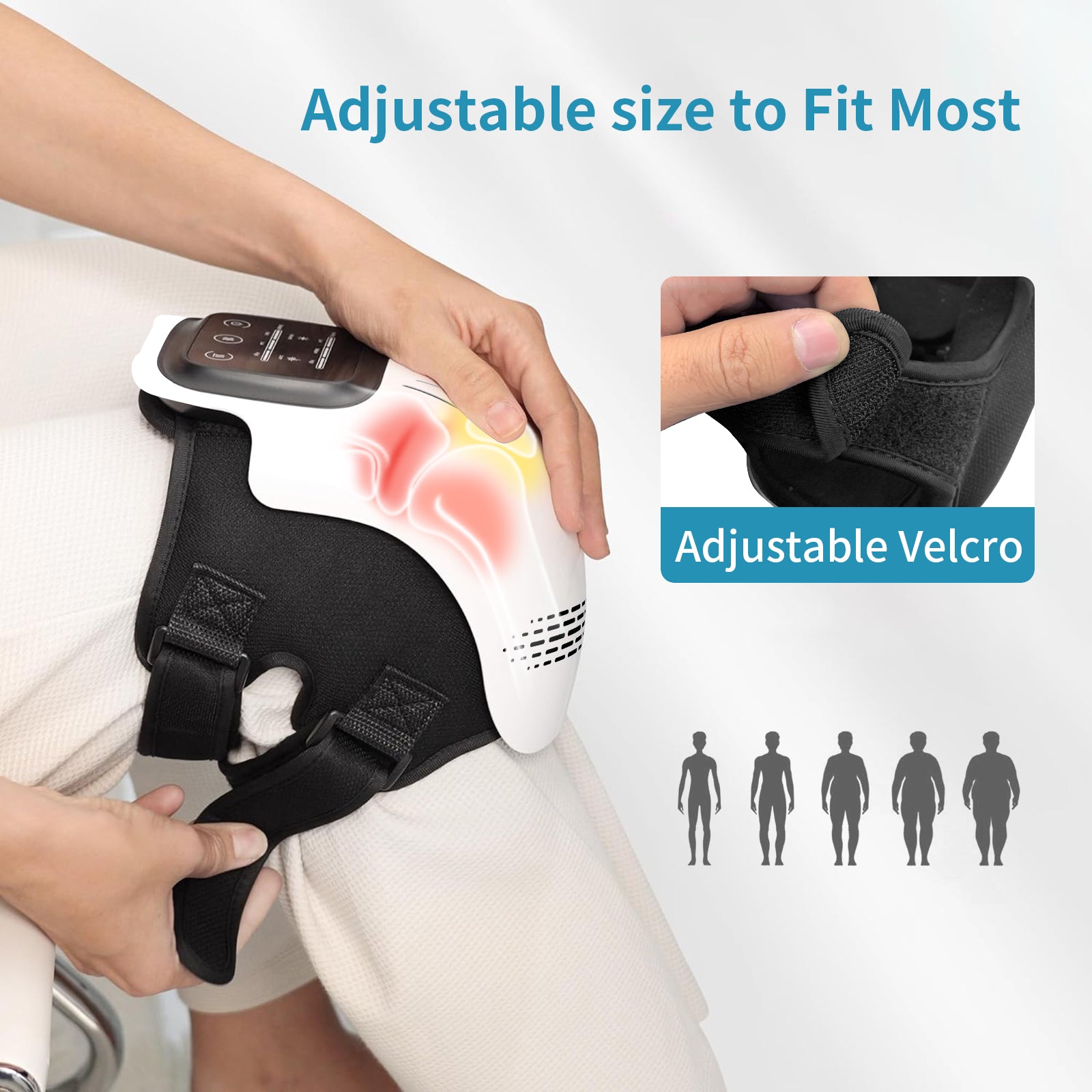 Infrared Laser Knee Massager by Nova Mart showing a sleek device designed for electric knee pain relief and massage therapy.